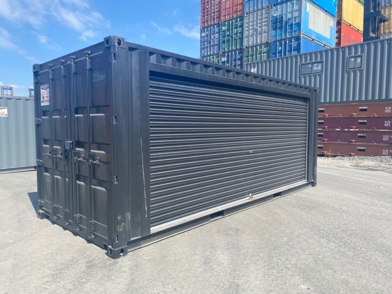 Converting a Shipping Container into a Sea Can Garage or Workshop - Roll  Shutter Door Installation 