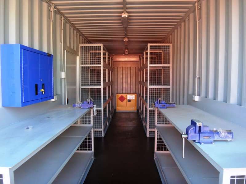 shipping container workshop